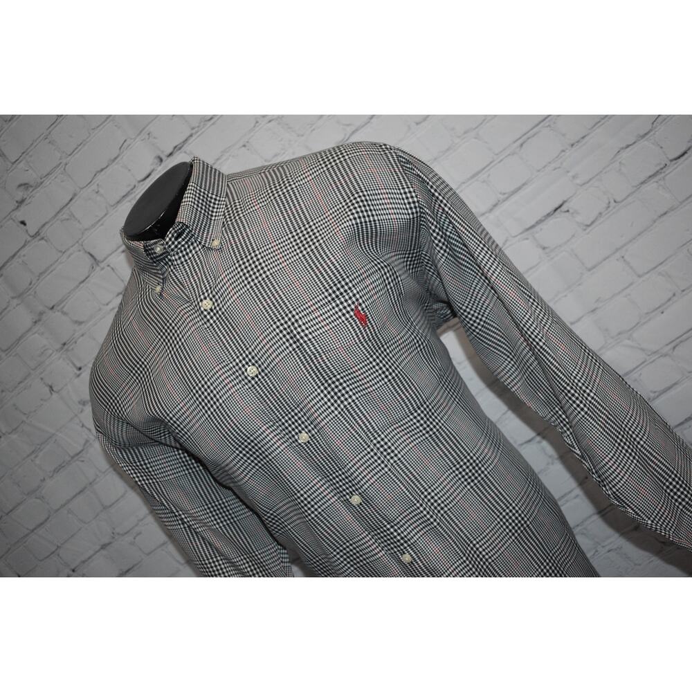 Vintage Polo Ralph Lauren Dress Shirt Men Size Large Glen Prince of Whales Check - Picture 8 of 9